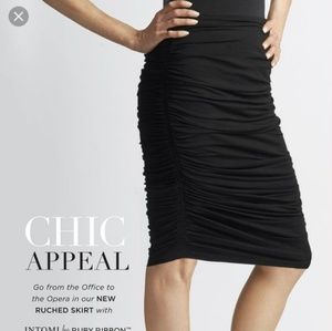 Ruby Ribbon Ruched Skirt large